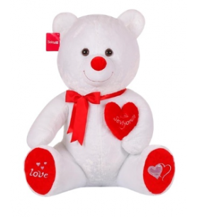Oyuncak Beyaz Yumoş Ayı 3+ Yaş (47 cm)